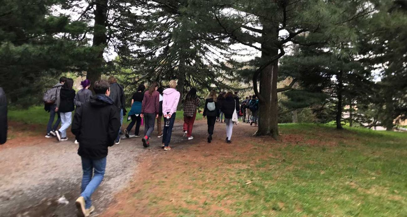 Passejant junts a l'Arborètum de la Universitat de Harvard