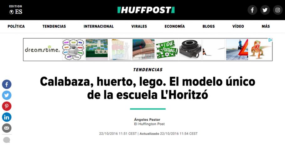 <time datetime="2018-02-02T15:30:22+00:00">2 de febrero de 2018</time> | <a href="https://www.escola-horitzo.cat/author/kike/">Super User</a> | <a href="https://www.escola-horitzo.cat/category/sala-de-premsa/" rel="tag">Sala de premsa</a> | <a href="https://www.escola-horitzo.cat/2018/02/02/el-huffington-post-calabaza-huerto-lego-el-modelo-unico-de-la-escuela-l-horitzo/#respond">No hay comentarios<span class="screen-reader-text"> en El Huffington Post: Calabaza, huerto, lego. El modelo único de la escuela L’Horitzó</span></a>