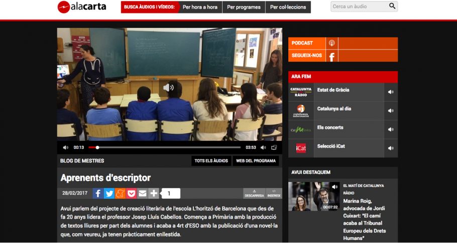 <time datetime="2018-02-02T14:46:32+00:00">2 de febrero de 2018</time> | <a href="https://www.escola-horitzo.cat/author/kike/">Super User</a> | <a href="https://www.escola-horitzo.cat/category/sala-de-premsa/" rel="tag">Sala de premsa</a> | <a href="https://www.escola-horitzo.cat/2018/02/02/aprenents-d-escriptor/#respond">No hay comentarios<span class="screen-reader-text"> en Aprenents d’escriptor</span></a>