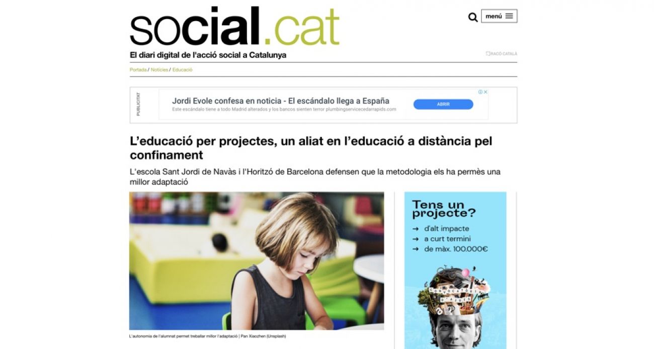 Social.cat: L’educació per projectes, un aliat en l’educació a distància pel confinament