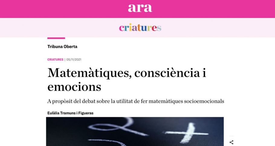 <time datetime="2021-10-19T11:06:09+00:00">19 de octubre de 2021</time> | <a href="https://www.escola-horitzo.cat/author/kike/">Super User</a> | <a href="https://www.escola-horitzo.cat/category/sala-de-premsa/" rel="tag">Sala de premsa</a> | <a href="https://www.escola-horitzo.cat/2021/10/19/matematiques-consciencia-i-emocions/#respond">No hay comentarios<span class="screen-reader-text"> en Matemàtiques, consciència i emocions</span></a>