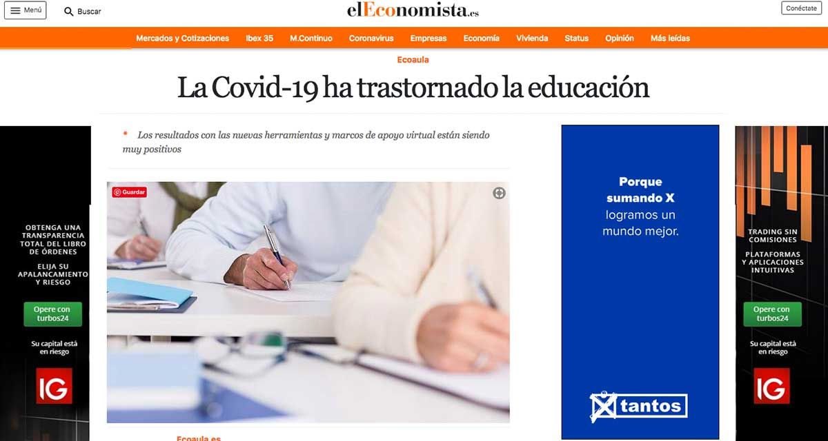El Economista.es: La Covid-19 ha trastornado la educación
