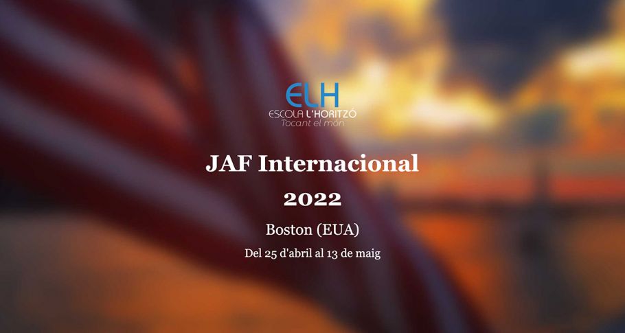 <time datetime="2022-03-08T11:53:16+00:00">8 de marzo de 2022</time> | <a href="https://www.escola-horitzo.cat/author/kike/">Super User</a> | <a href="https://www.escola-horitzo.cat/category/el-dia-a-dia/" rel="tag">El dia a dia</a> | <a href="https://www.escola-horitzo.cat/2022/03/08/jaf-internacional-2022-boston-eua/#respond">No hay comentarios<span class="screen-reader-text"> en JAF internacional 2022 – Boston (EUA)</span></a>